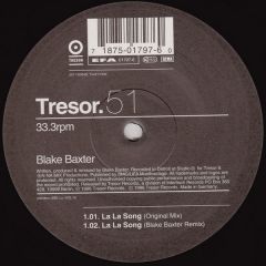 Blake Baxter - Blake Baxter - La La Song - Tresor