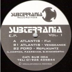 Atlantis / Pord - Atlantis / Pord - Subterrania E.P. Vol. 1 - Subterrania Recordings