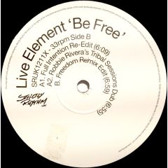 Live Element - Live Element - Be Free - Strictly Rhythm UK