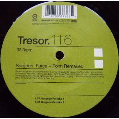 Surgeon - Surgeon - Force And Form (Remixes) - Tresor