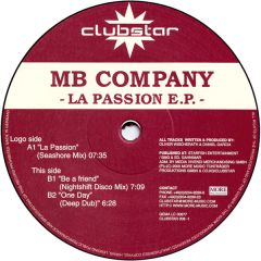 Mb Company - Mb Company - La Passion EP - Clubstar