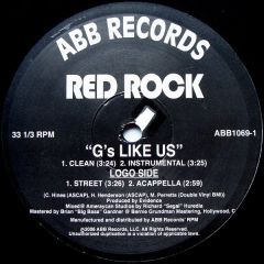 Red Rock - Red Rock - G's Like Us - Abb Records