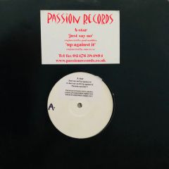 Astar - Astar - Just Say No - Passion Records