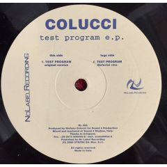 Colucci - Colucci - Test Program EP - No Label