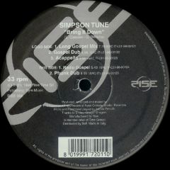 Simpson Tune - Simpson Tune - Bring It Down - Rise