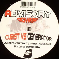 Sappo - Sappo - Cant Wait (Generator Remix) - Advisory
