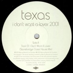 Texas - Texas - I Don't Want A Lover 2001 - Mercury