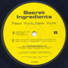 Secret Ingredients - Secret Ingredients - New York, New York - Evolution