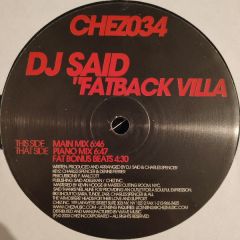 DJ Said - DJ Said - Fatback Villa - Chez