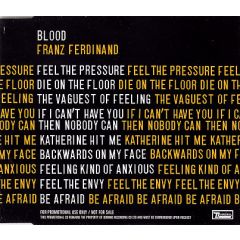 Franz Ferdinand - Franz Ferdinand - Blood - Domino Records