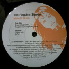 The Rhythm Slaves - The Rhythm Slaves - Make It Work - Elevation Recordings