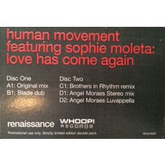Human Movement Ft Sophie M - Human Movement Ft Sophie M - Love Has Come Again - Renaissance