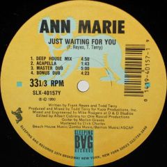 Ann Marie - Ann Marie - Just Waiting For You (Todd Terry Remix) - Sleeping Bag