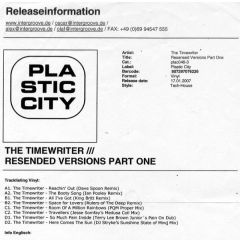 The Timewriter - The Timewriter - Resensed Versions Part One - Plastic City