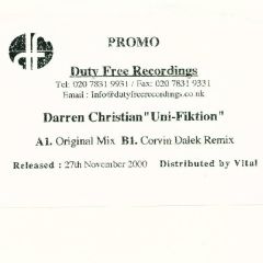 Darren Christian - Darren Christian - Uni-Fiktion - Duty Free