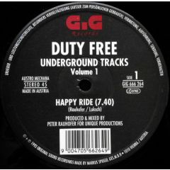 Duty Free - Duty Free - Underground Tracks Volume 1 - Gig Records
