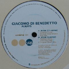 Giacomo Di Benedetto - Giacomo Di Benedetto - Always - La Crepe Plastique