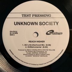 Unknown Society - Unknown Society - Reach Higher - Cutting Records