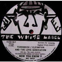 Terrorize , Elevation & The Love Generation - Terrorize , Elevation & The Love Generation - Only Your Love - The White Label