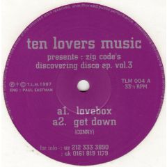 Zip Codes - Zip Codes - Discovering Disco EP Vol 3 - Ten Lovers Music