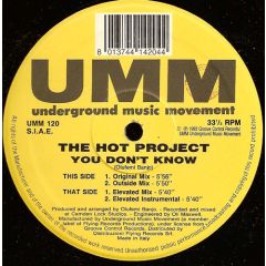 Hot Project - Hot Project - You Don't Know - UMM