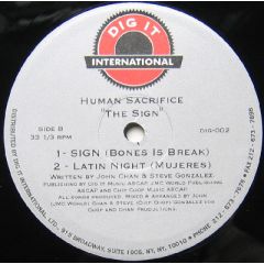 Human Sacrifice - Human Sacrifice - The Sign - Dig It International