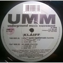 Klaiff - Klaiff - I Can't Quite Understand - UMM