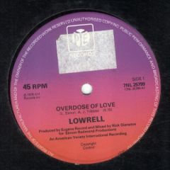 Lowrell - Lowrell - Overdose Of Love - PYE