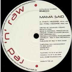 Radars - Radars - Mama Said - Red 'n' Raw Recordings