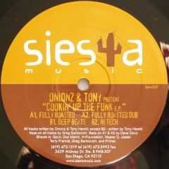 Onionz & Tony - Onionz & Tony - Cookin' Up The Funk E.P. - Siesta Music