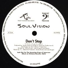 Soul Vision - Soul Vision - Don't Stop - Deep Vision Records, Bassclef Records
