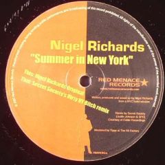 Nigel Richards - Nigel Richards - Summer In New York - Red Menace Records