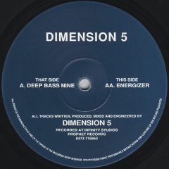 Dimension 5 - Deep Bass Nine / Energizer - Prophet Records