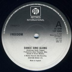 Freedom - Freedom - Dance Sing Along - PYE