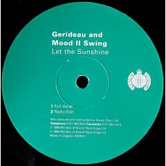 Gerideau & Mood Ii Swing - Gerideau & Mood Ii Swing - Let The Sunshine - Ministry Of Sound
