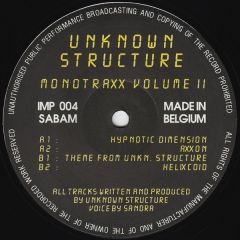 Unknown Structure - Unknown Structure - Monotraxx Volume II - Important Records