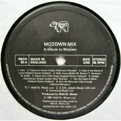 Various Artists - Various Artists - Motown Mix (A Tribute To Motown) - RSO