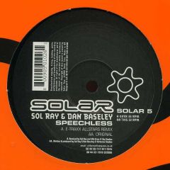 Sol Ray & Dan Baseley - Sol Ray & Dan Baseley - Speechless - Solar Trax