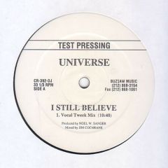 Universe - Universe - I Still Believe - Cutting Records