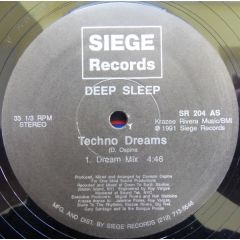Deep Sleep - Deep Sleep - Techno Dreams - Siege Records