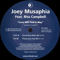 Joey Musaphia Ft Rita Campbell - Joey Musaphia Ft Rita Campbell - Love Will Find A Way - Refunkt