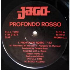 Jago - Jago - Profondo Rosso - Full Time Records
