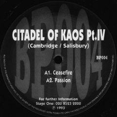 Citadel Of Kaos / Ruff & Tumble Crew - Citadel Of Kaos / Ruff & Tumble Crew - Ceasefire - Boombastic Plastic 4