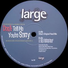 Ethan White & Marie Tweek - Ethan White & Marie Tweek - Don't Tell Me You'Re Sorry - Large