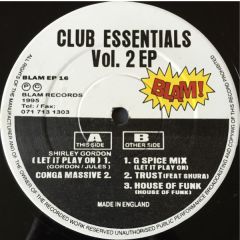 Shirley Gordon - Shirley Gordon - Club Essentials Vol. 2 EP - Blam Records