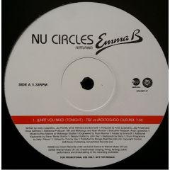 Nu Circles Ft Emma B - Nu Circles Ft Emma B - What You Need (Tonight) - East West