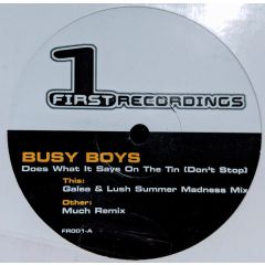 Busy Boys - Busy Boys - Does What It Says On The Tin - First Recordings 1