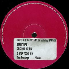 Daryl B & Mark Yardley - Daryl B & Mark Yardley - Streetlife - Pure Silk Records