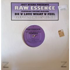 Raw Essence - Raw Essence - Do U Love What U Feel (Remixes) - Z Records