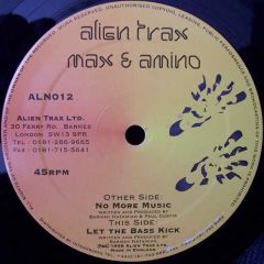 Max & Amino - Max & Amino - No More Music - Alien Trax